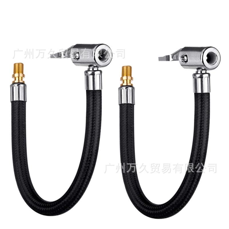 Car Air Pump Extension Tube Fast Air Pipe Extension Air Pipe Can Be Deflated Function Copper Press Handle Type No Air Leakage