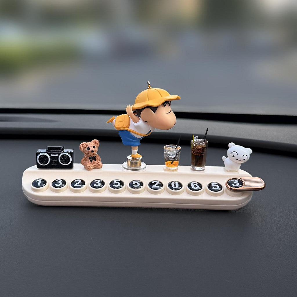 Rotating Xiaoxin Moving License Plate Car Temporary Parking Number Plate Car Moving Phone Car Creative Decoration Cute