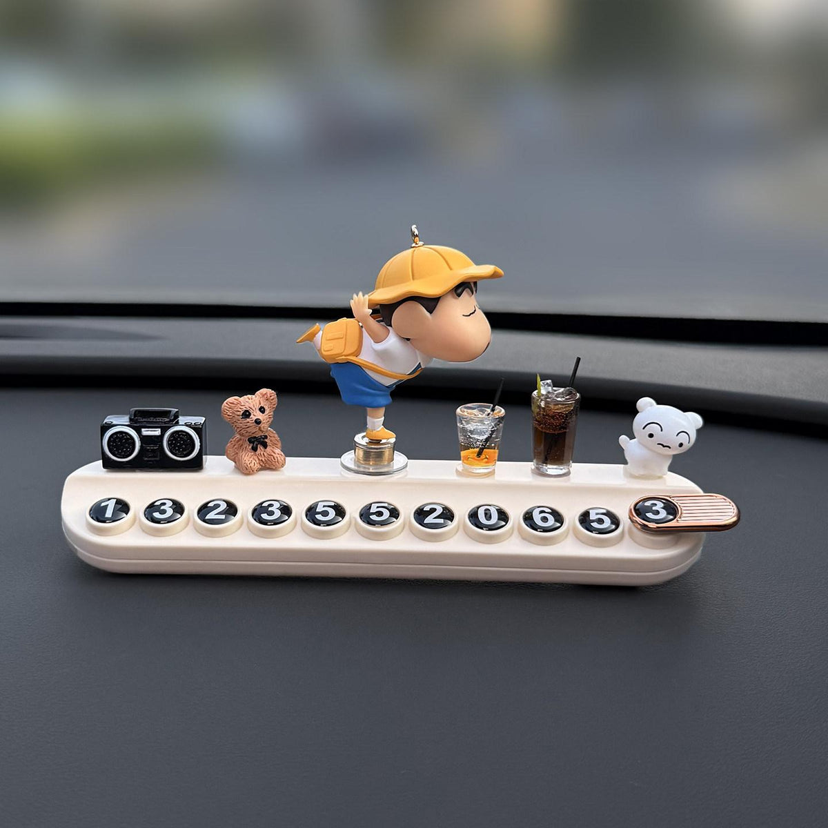 Rotating Xiaoxin Moving License Plate Car Temporary Parking Number Plate Car Moving Phone Car Creative Decoration Cute