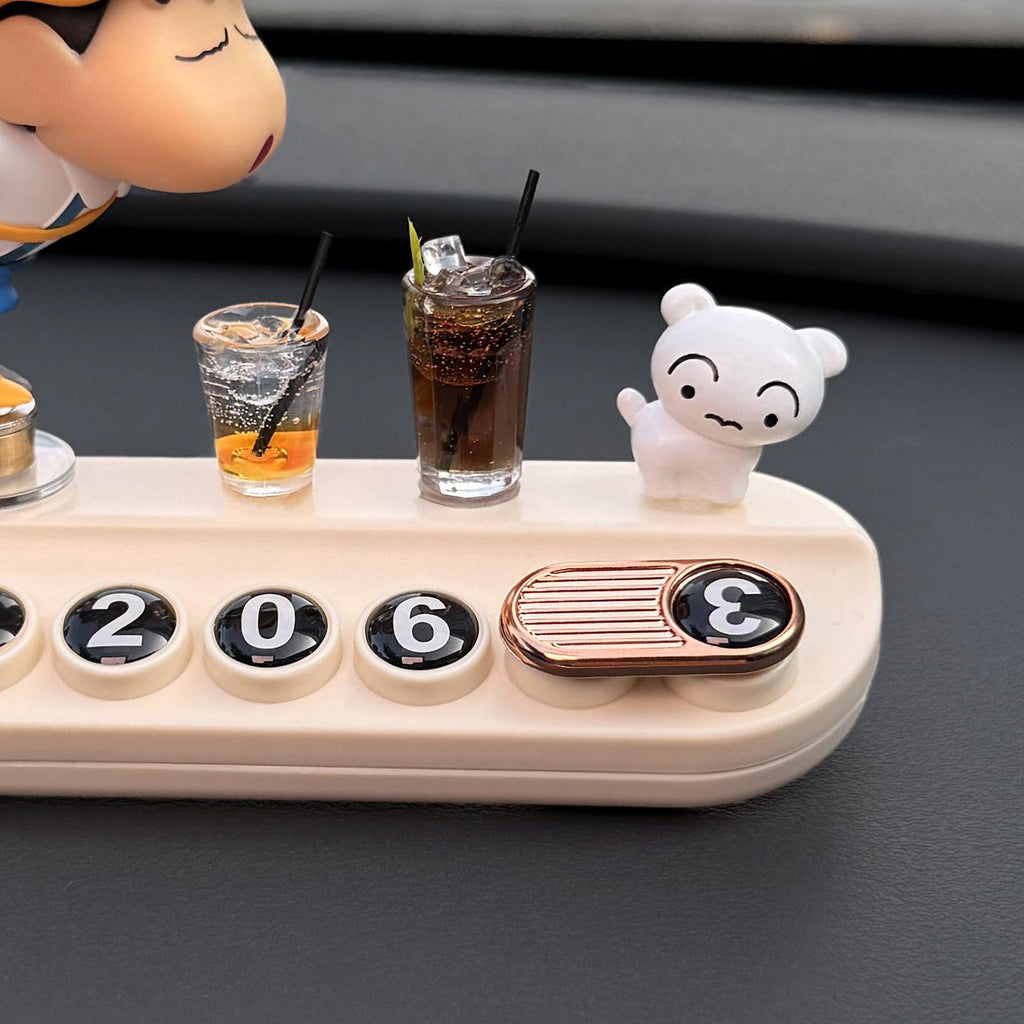 Rotating Xiaoxin Moving License Plate Car Temporary Parking Number Plate Car Moving Phone Car Creative Decoration Cute