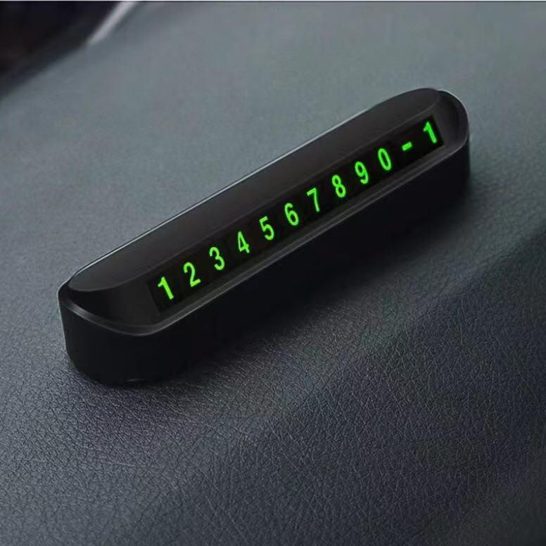 Car Temporary Parking Sign Car Magnetic Suction Number Plate Parking Luminous Fluorescent Number Can Be Hidden Mobile Phone Card