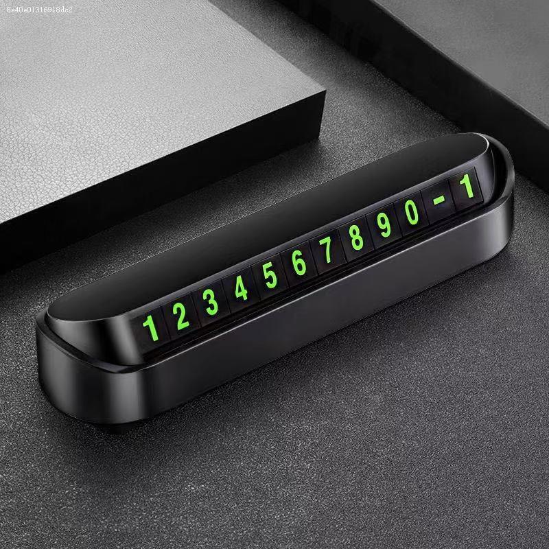 Car Temporary Parking Sign Car Magnetic Suction Number Plate Parking Luminous Fluorescent Number Can Be Hidden Mobile Phone Card