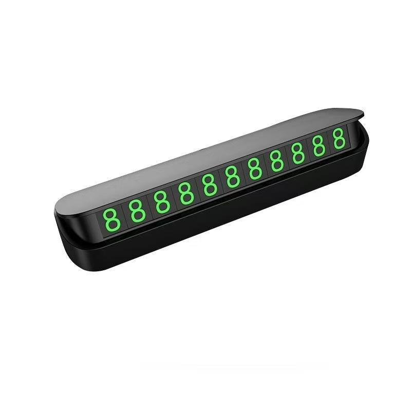 Car Temporary Parking Sign Car Magnetic Suction Number Plate Parking Luminous Fluorescent Number Can Be Hidden Mobile Phone Card