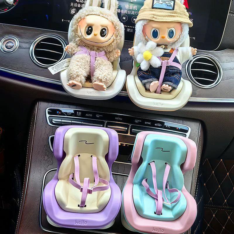 Labbu Labubu Fit Safety Seat Aromatherapy Air Conditioning Air Outlet Cute Car Decoration Doll Accessories
