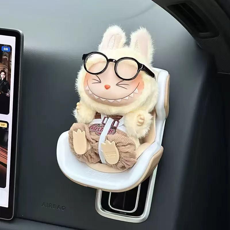 Labbu Labubu Fit Safety Seat Aromatherapy Air Conditioning Air Outlet Cute Car Decoration Doll Accessories