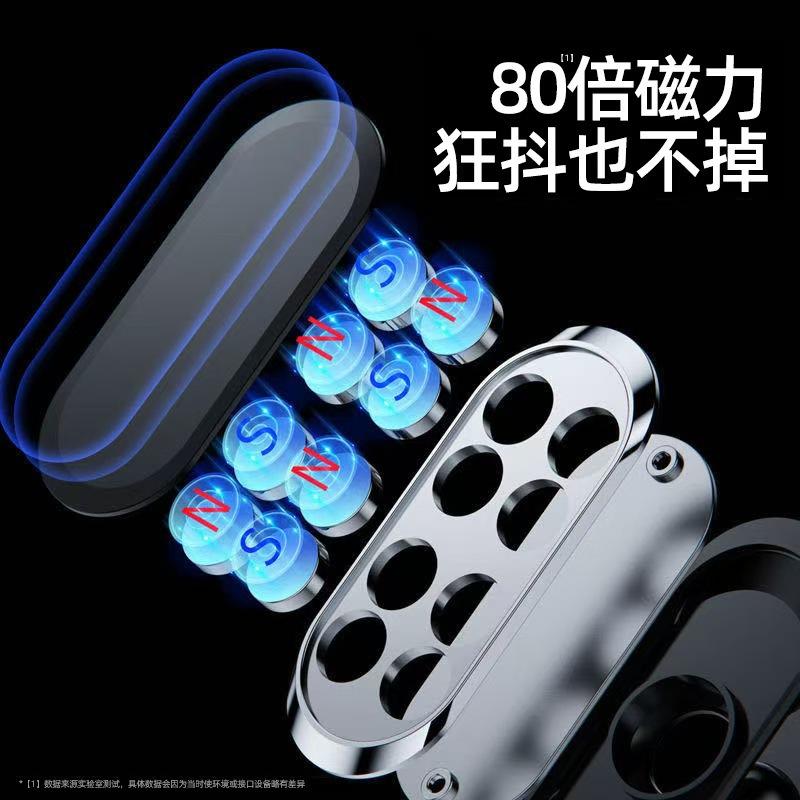 Car Mobile Phone Holder Car Navigation Instrument Panel Paste Magnetic Suction F16 Metal Mobile Phone Holder Factory Direct Supply