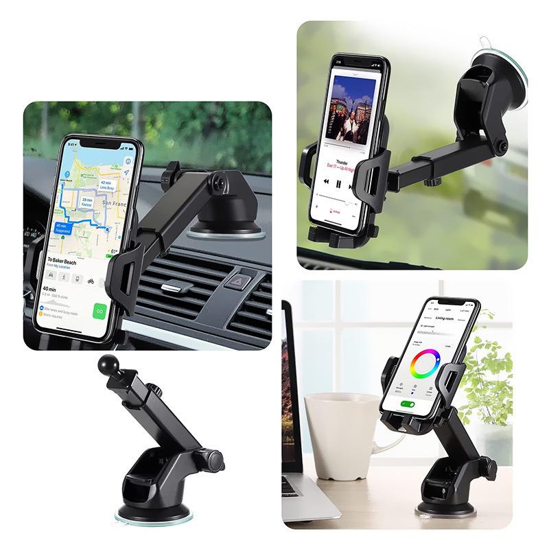 Car Mobile Phone Bracket Suction Cup Instrument Panel Air Outlet Navigation Fixed Universal Telescopic Popular Mobile Phone Bracket