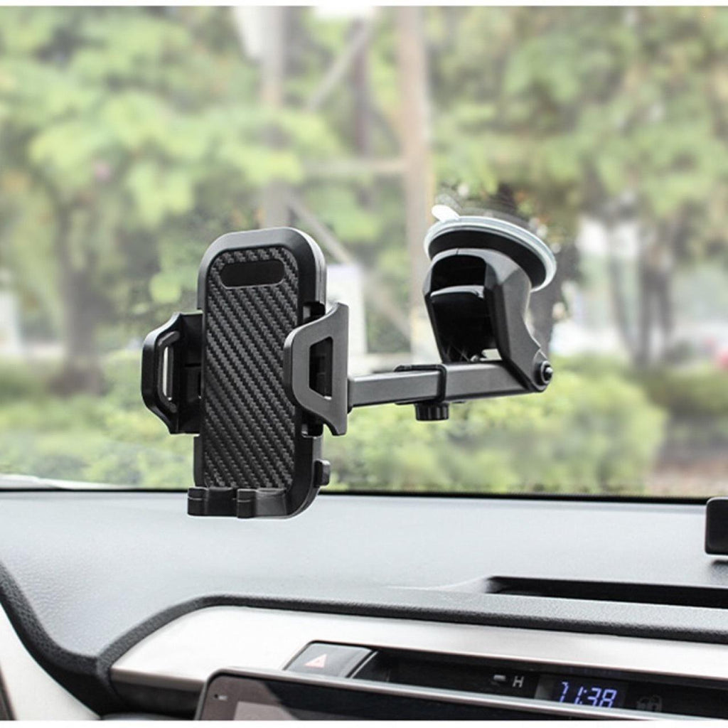 Car Mobile Phone Bracket Suction Cup Instrument Panel Air Outlet Navigation Fixed Universal Telescopic Popular Mobile Phone Bracket