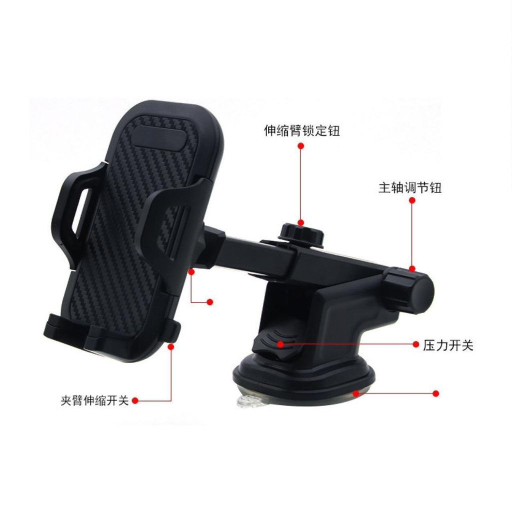 Car Mobile Phone Bracket Suction Cup Instrument Panel Air Outlet Navigation Fixed Universal Telescopic Popular Mobile Phone Bracket
