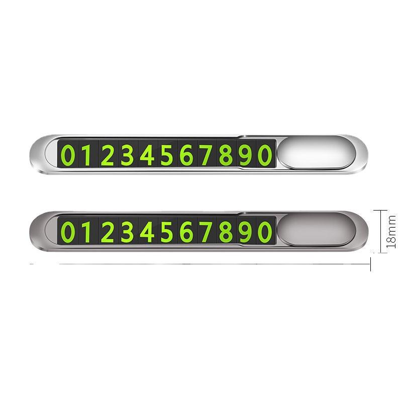 Factory Wholesale Car Parking Sign Hidden Moving Car Metal Number Plate Luminous Creative Decoration Car Supplies