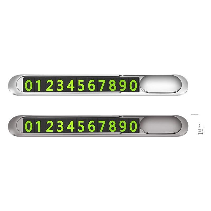 Factory Wholesale Car Parking Sign Hidden Moving Car Metal Number Plate Luminous Creative Decoration Car Supplies