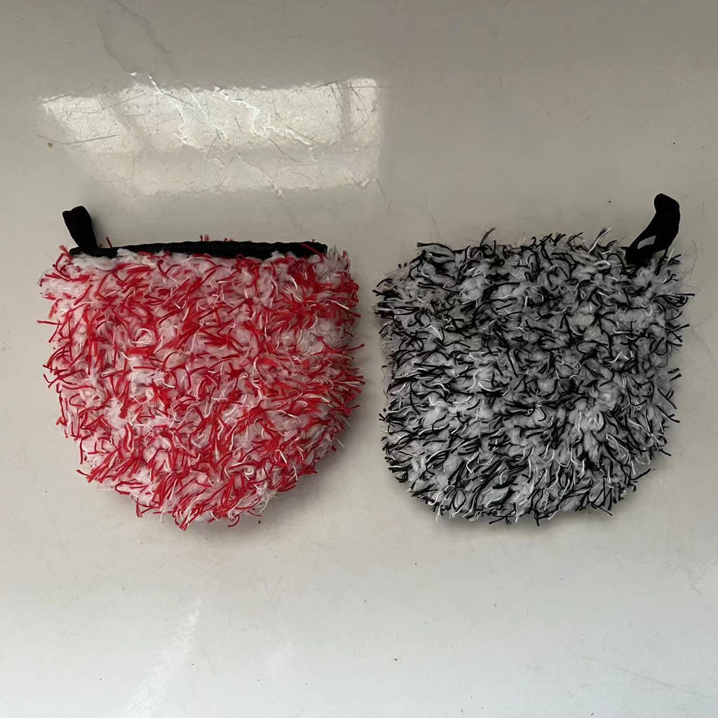 Car Wheel Hub Cleaning Finger Cover Microfiber Thickened Car Cleaning Gloves Strong Absorbent Long Wool Car Wash Cleaning Gloves