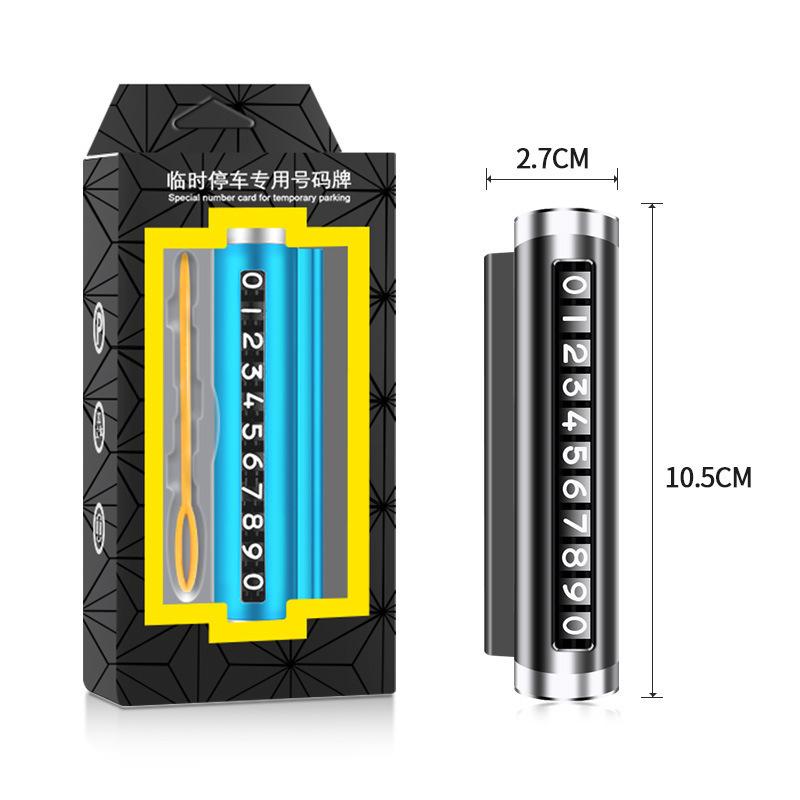Cross-Border Car Car Parking Phone Moving License Plate Metal Number Plate Hidden Temporary Parking