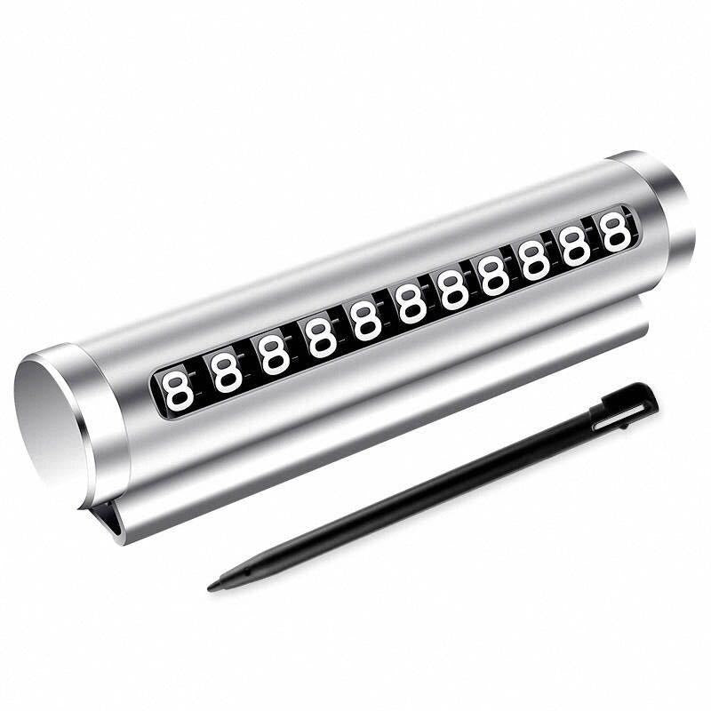 Cross-Border Car Car Parking Phone Moving License Plate Metal Number Plate Hidden Temporary Parking