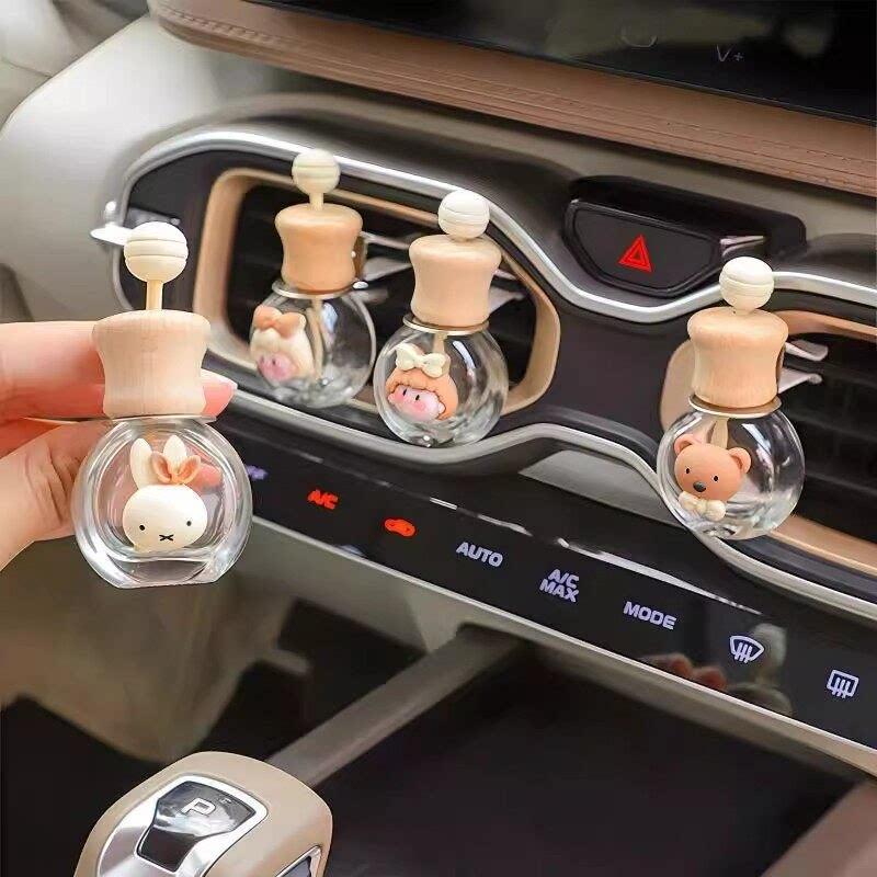 Car Air Outlet Perfume Floral Water Aromatherapy Volatile Bottle Empty Bedroom Toilet Air Conditioning Decoration High-End Small Ornaments