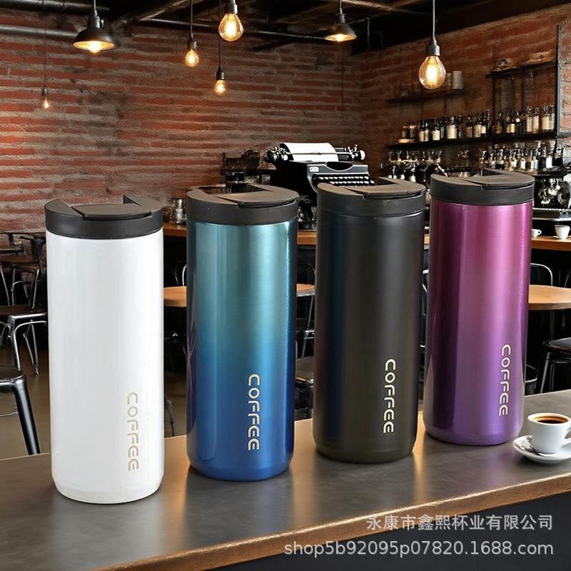 New 304 Stainless Steel Coffee Cup Office Vacuum Cup Portable Creative Cup Car Water Cup Gift Cup