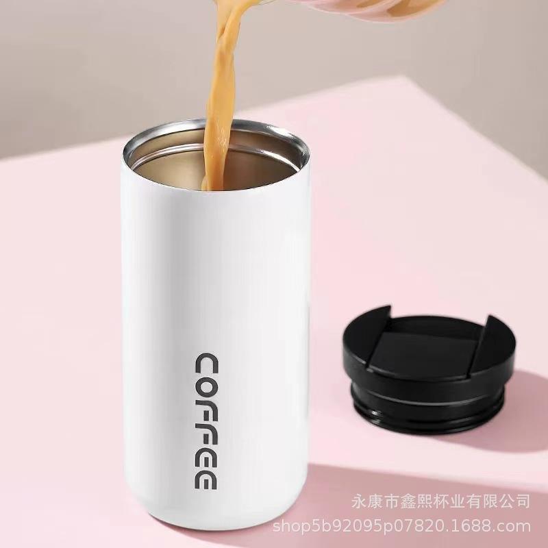 New 304 Stainless Steel Coffee Cup Office Vacuum Cup Portable Creative Cup Car Water Cup Gift Cup