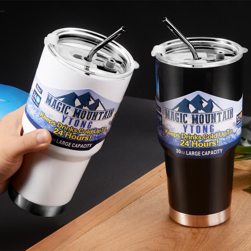 Ice Cream Cup 304 Stainless Steel Large Capacity Water Cup Ice Cup Student Cold Cup Portable Car Coffee Cup Wholesale