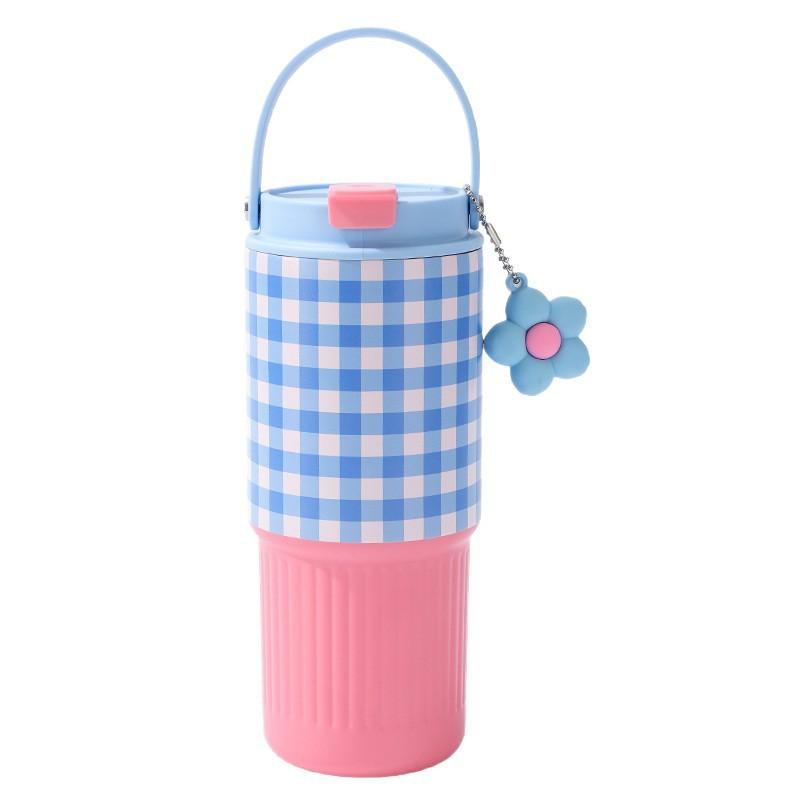 Internet Celebrity 316 Stainless Steel Vacuum Cup Outdoor Handle Cup Portable Car Cup Insulation Cold-Keeping Straw Cup