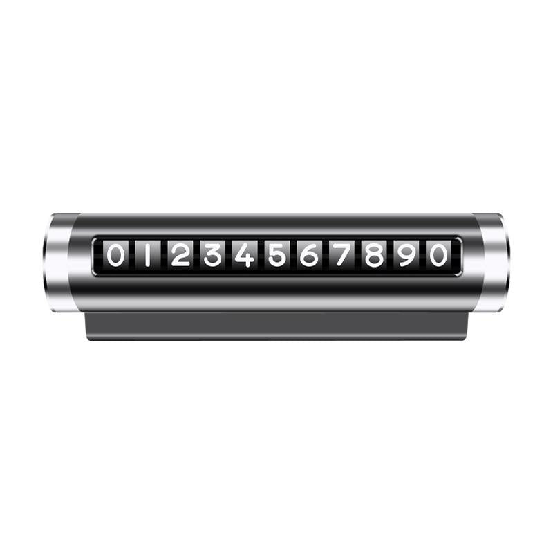 Car Parking Phone Temporary Parking Sign Aluminum Alloy Roller Moving Car Number Plate Creative Metal Moving License Plate