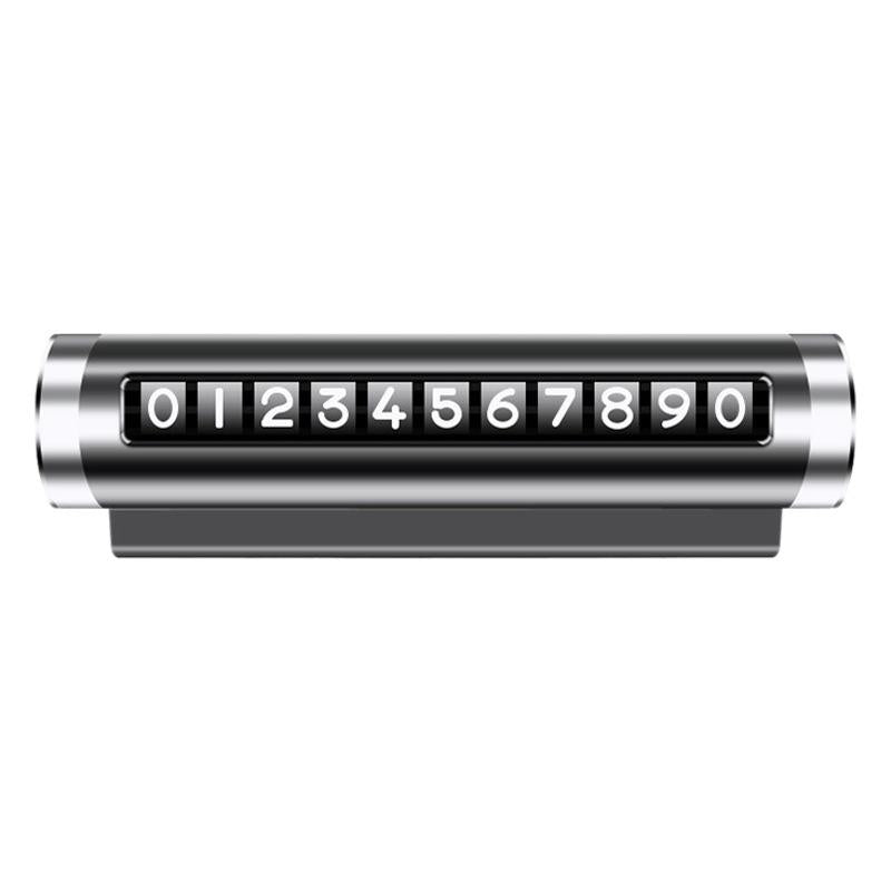 Car Parking Phone Temporary Parking Sign Aluminum Alloy Roller Moving Car Number Plate Creative Metal Moving License Plate