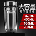 Double-Layer Borosilicate Glass Tea Separation Goose Egg Cup Men's and Women's Business Tea Cup Insulated Car Drinking Cup