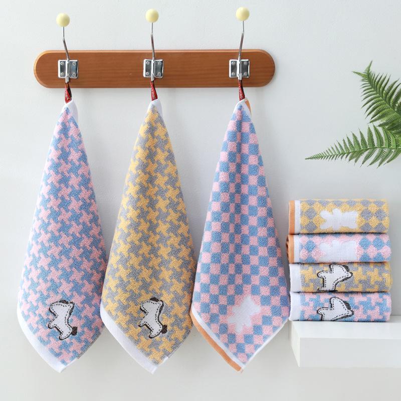 Cotton Square Towel Wholesale Thickened Hanging Face Washing and Hand Wiping Cute Small Towel One-Piece Delivery Gao Yang Cotton Square Towel