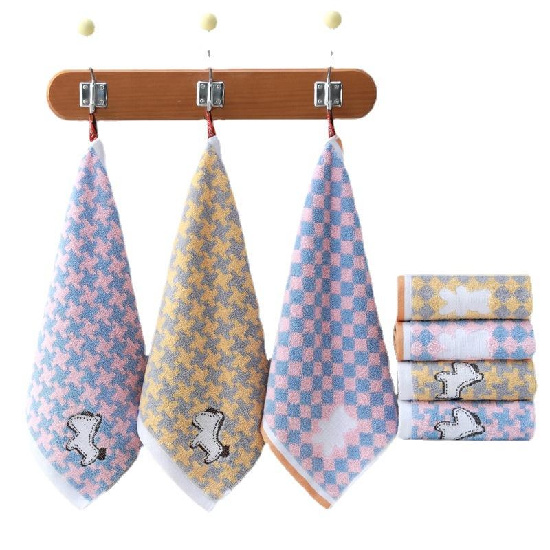 Cotton Square Towel Wholesale Thickened Hanging Face Washing and Hand Wiping Cute Small Towel One-Piece Delivery Gao Yang Cotton Square Towel