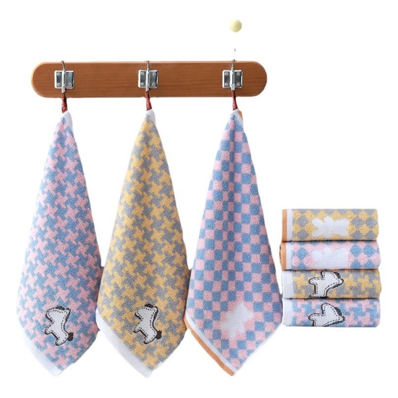 Cotton Square Towel Wholesale Thickened Hanging Face Washing and Hand Wiping Cute Small Towel One-Piece Delivery Gao Yang Cotton Square Towel