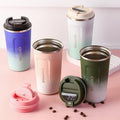 Cross-Border Smart Concave-Convex Cup 304 Stainless Steel Vacuum Cup Car Cup Portable Second Generation Coffee Cup