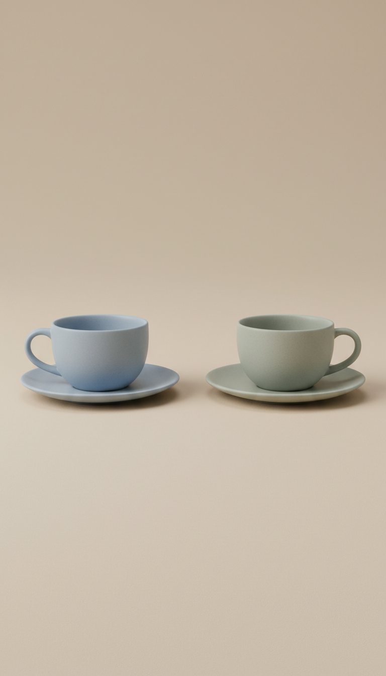 Couple Set Pale Blue and Sage Grey