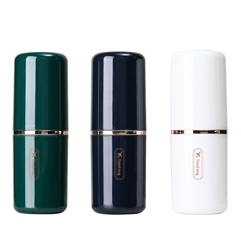 Household Portable Travel Mouthwash Cup Set with Lids, Separate Couple Toothbrush Cups for Outdoor Summer Use