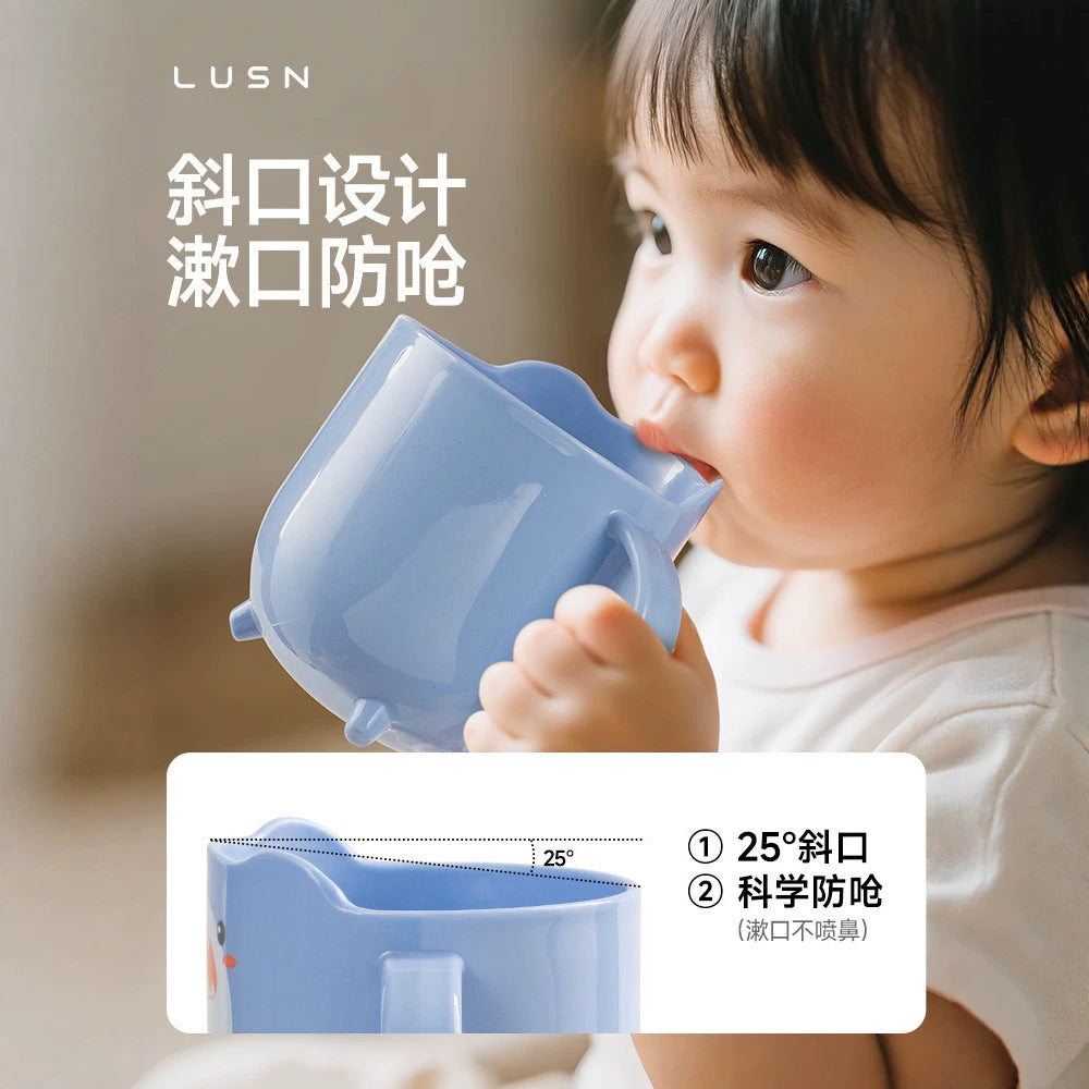 Lusn Kids' Toothbrush Rinse Cup Set for Boys and Girls 1-3 Years Old, Toddler Mouthwash Toothbrush Kit with Wash Cup