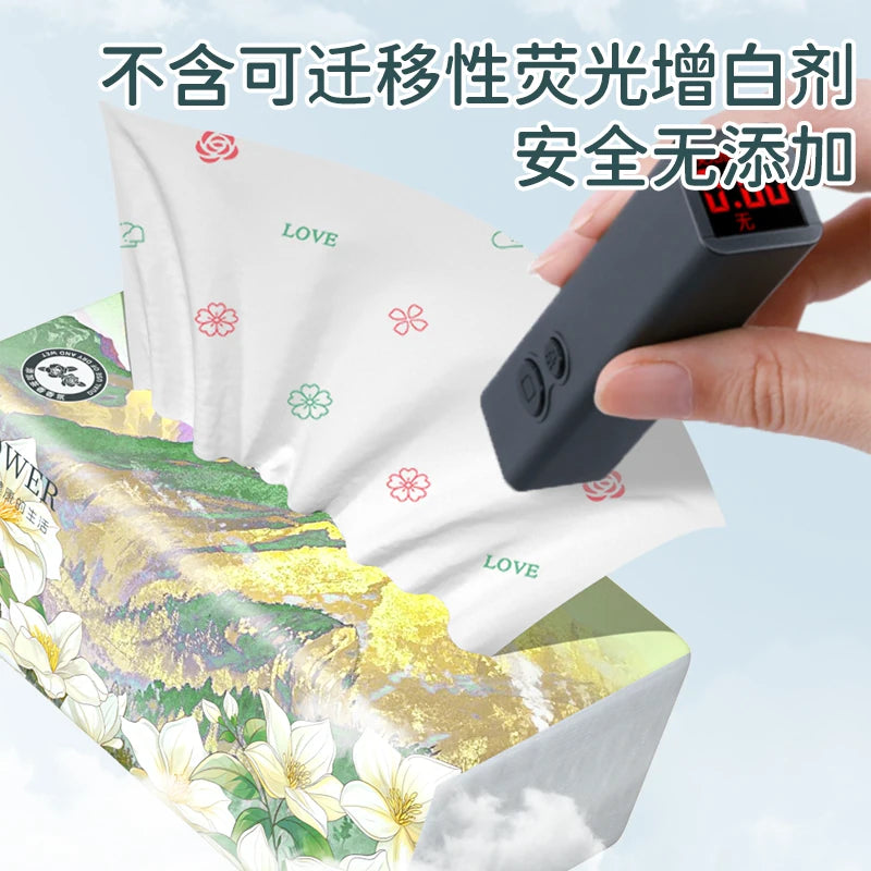 Camellia Fragrant Tissue Large Bag Tissue Full Box Affordable Toilet Paper Household Kitchen Hand Towel Paper Napkin Paper Drawer