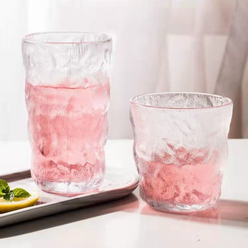 Free Delivery Glacier Glass Drinking Cup for Office and Home, Stylish Juice, Coffee, Whiskey and Wine Glass, Customizable