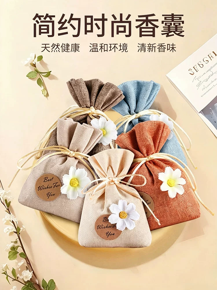 Gardenia Aromatherapy Sachet Wardrobe Long-Lasting Fragrance Deodorant Artifact Fragrance Cleaning Sachet Wardrobe Advanced Clothing for Car