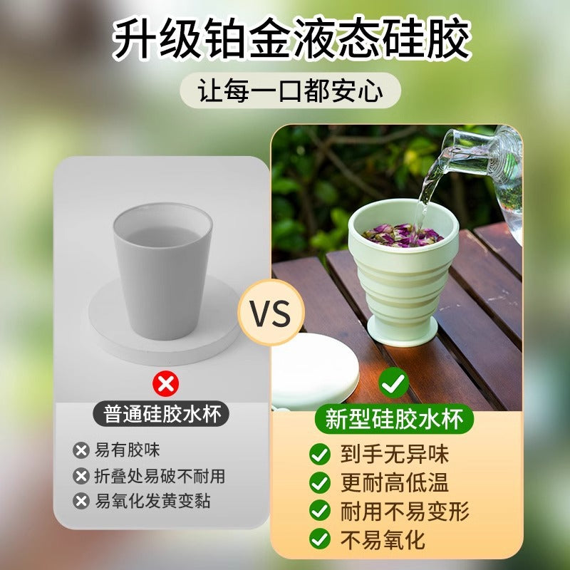 Foldable Travel Mouthwash Cup, Food Grade Portable Water Cup, Collapsible Tooth Cup