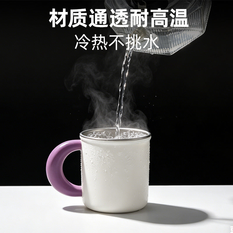 316 Stainless Steel Mouth Rinsing Cup for Children, Anti-Mildew and Antibacterial Dopamine Contrast-Color Toothbrush Cup for Home, Students, and Dormitories