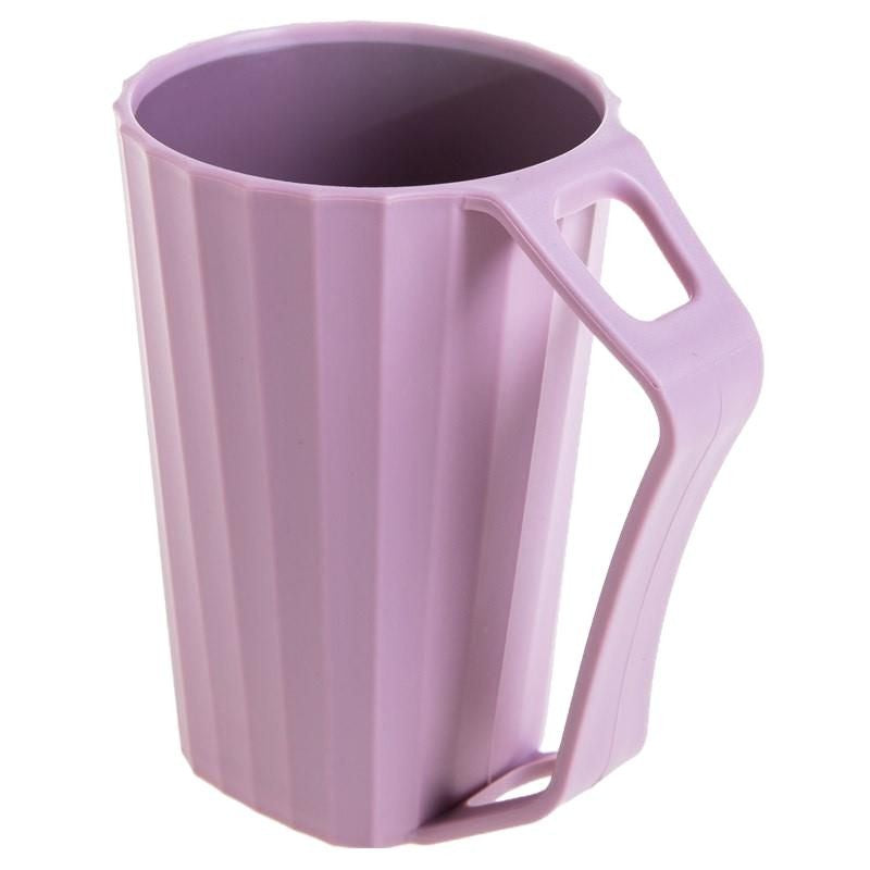 Korean Style Two-Color Mouthwash Rinse Cup with Handle – Toothbrush Cup for Male and Female Students and Family Brushing