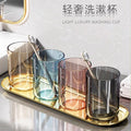 Japanese Transparent Mouthwash Cup for Household, Couples, Men & Women - Light Luxury High-Aesthetic Dental Rinse Toothbrush Cup