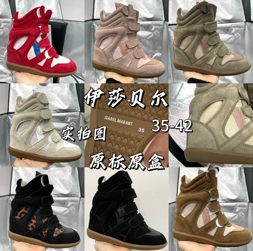 Foreign Trade Cross-Border Special for European and American Street Popular Hidden Height Increasing Casual Shoes Isabel High-Top Shoes Casual Sneakers