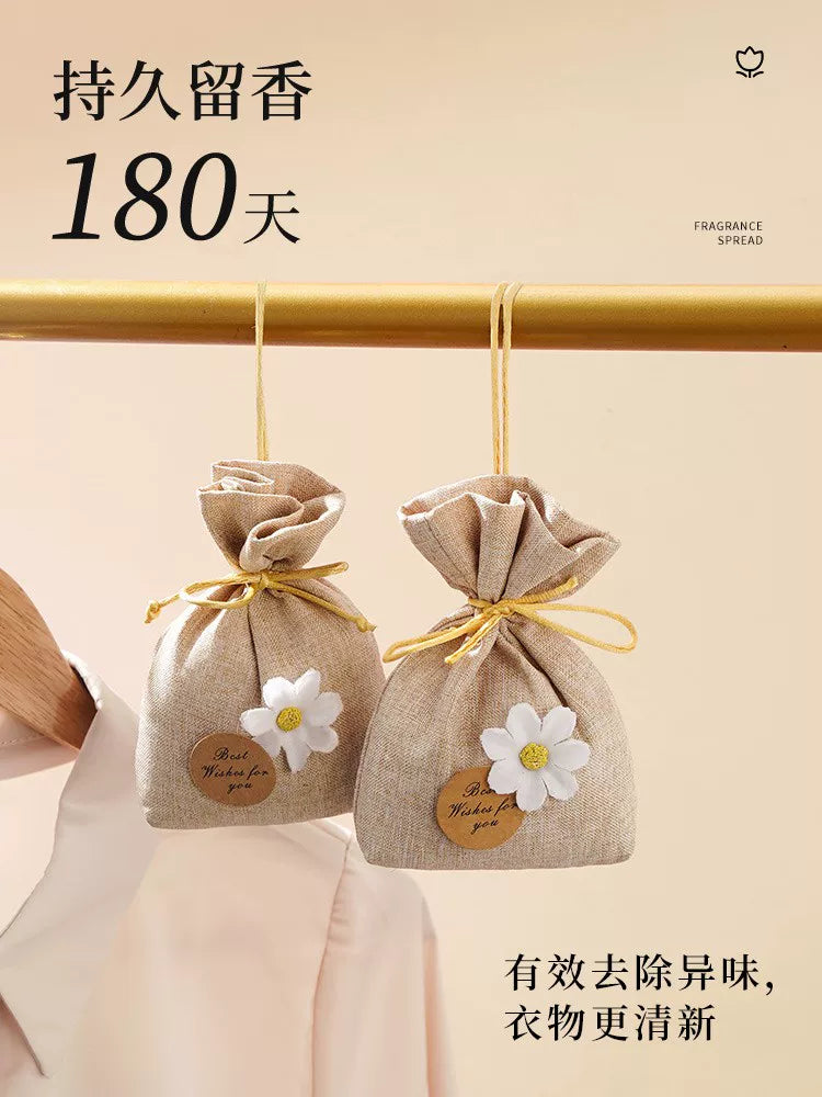 Gardenia Aromatherapy Sachet Wardrobe Long-Lasting Fragrance Deodorant Artifact Fragrance Cleaning Sachet Wardrobe Advanced Clothing for Car