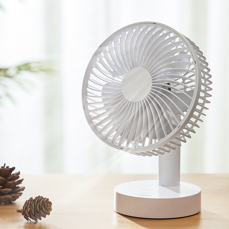 Kasidolf Small Fan Office Desktop Fan Usb6-Inch Shaking Head Rechargeable Desktop Bedside Fan Long Endurance