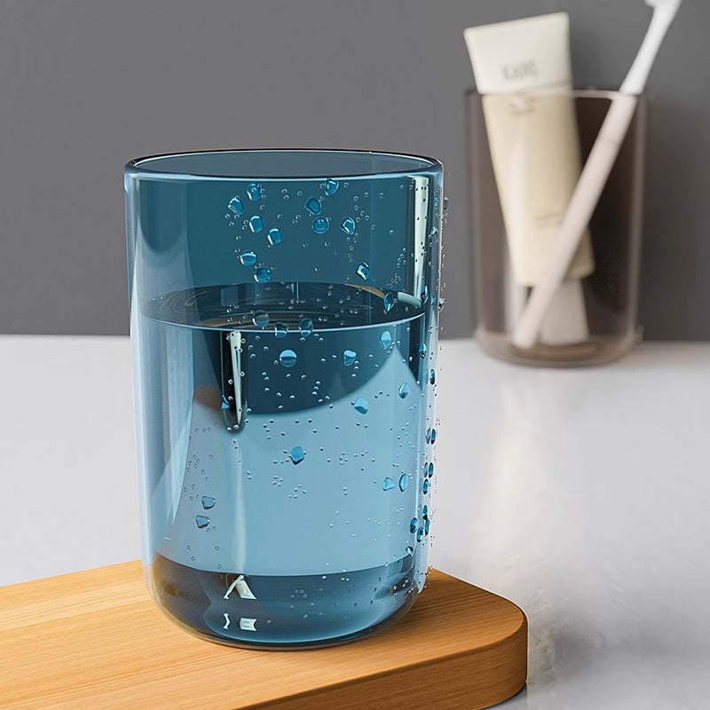 Japanese Transparent Mouthwash Cup for Household, Couples, Men & Women - Light Luxury High-Aesthetic Dental Rinse Toothbrush Cup