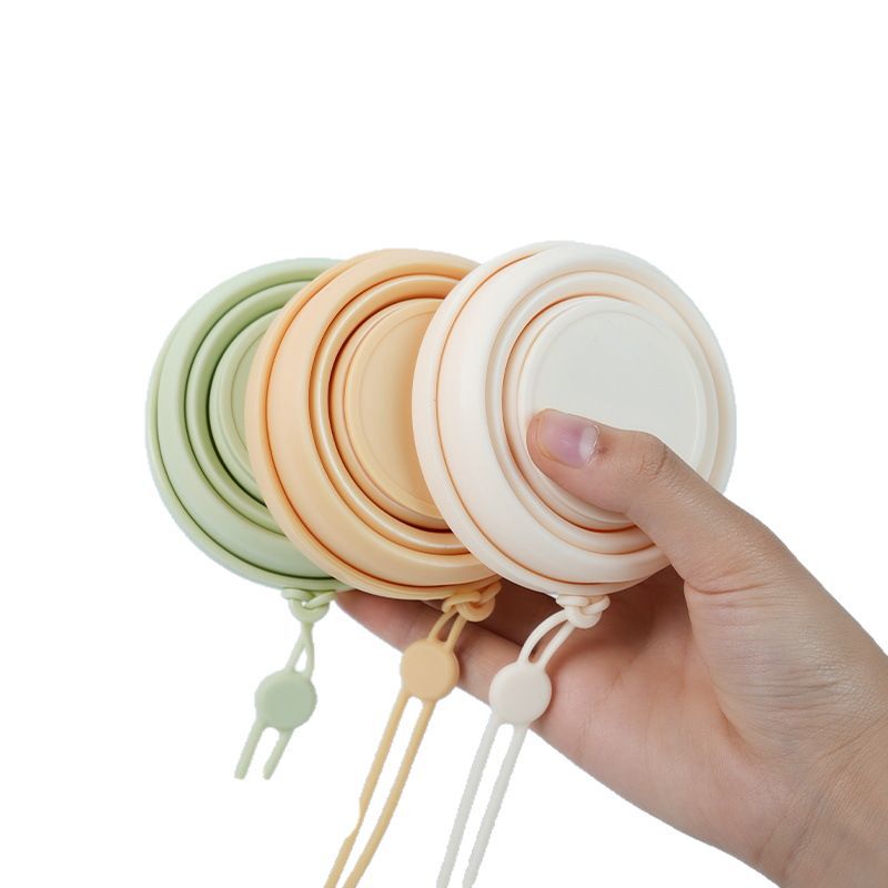 Portable Silicone Folding Water Cup, Retractable Travel Mouthwash and Toothbrush Cup, Outdoor Compression Cup