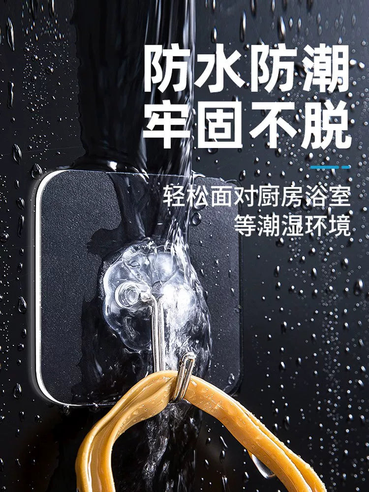 Sticky Hook Transparent Seamless Hook Kitchen Bathroom Punch-Free Hook Adhesive Hook Wall-Mounted Strong Load-Bearing Hook