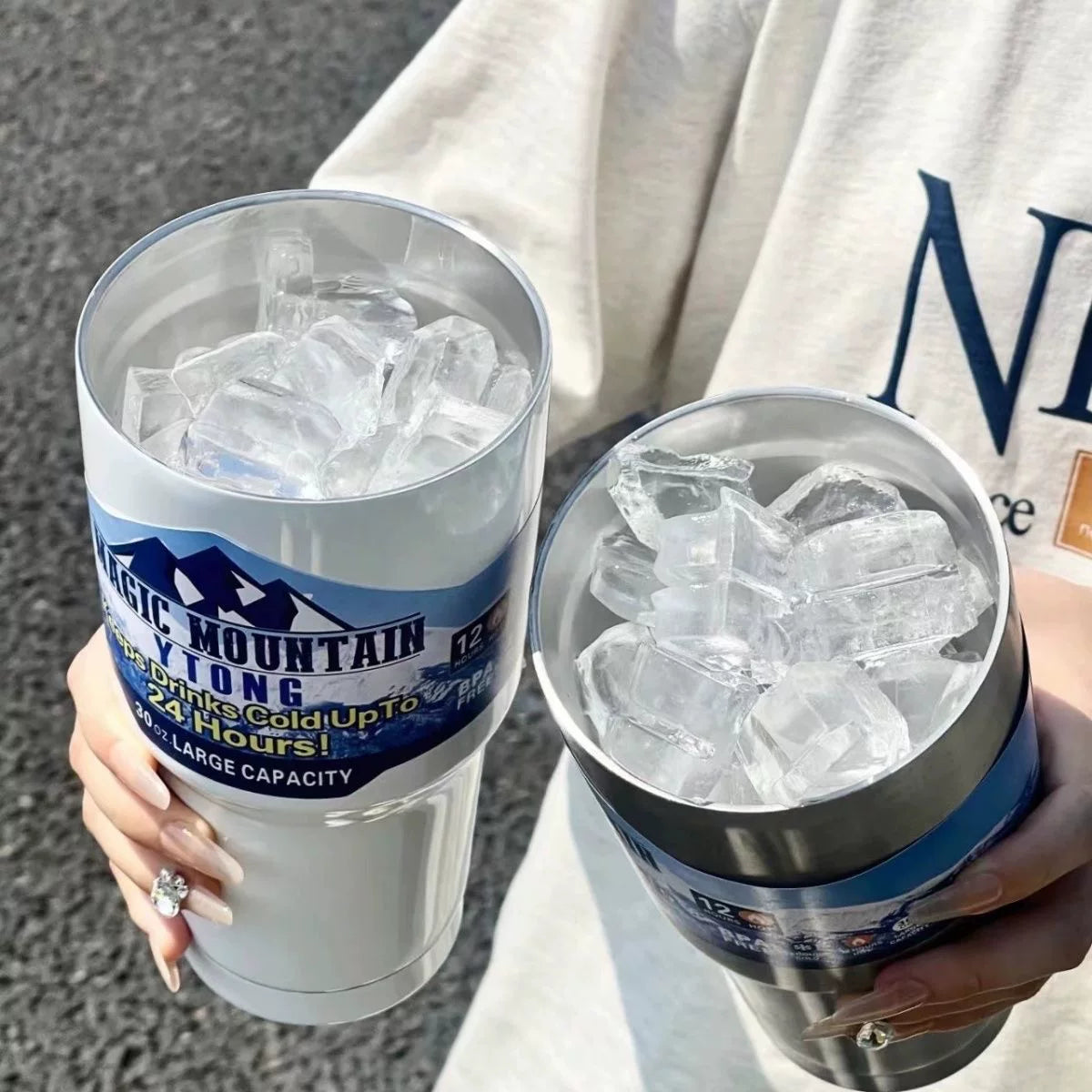 [Cold Preservation] Milk Tea Ice Cream Cup 304 Stainless Steel Large Capacity Water Cup Ice Preservation Cup Cold Preservation Cup Car Coffee Cup