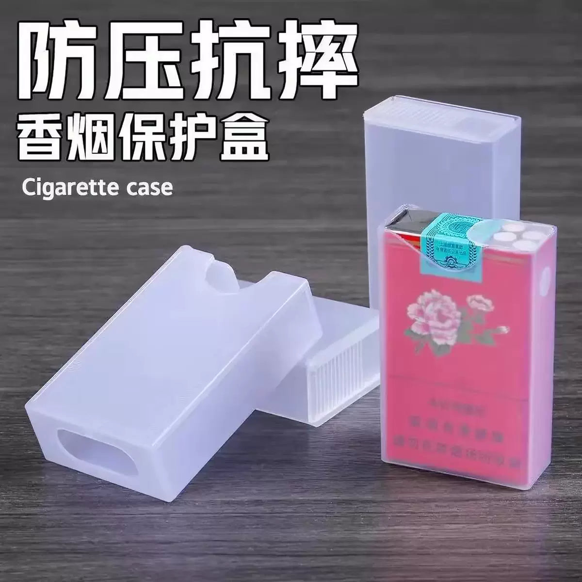 Transparent Cigarette Case Cover Portable Thickened Anti-Pressure 20 PCs Soft and Hard Bag Sweat-Proof Flip Creative Cigarette Case Protective Cover