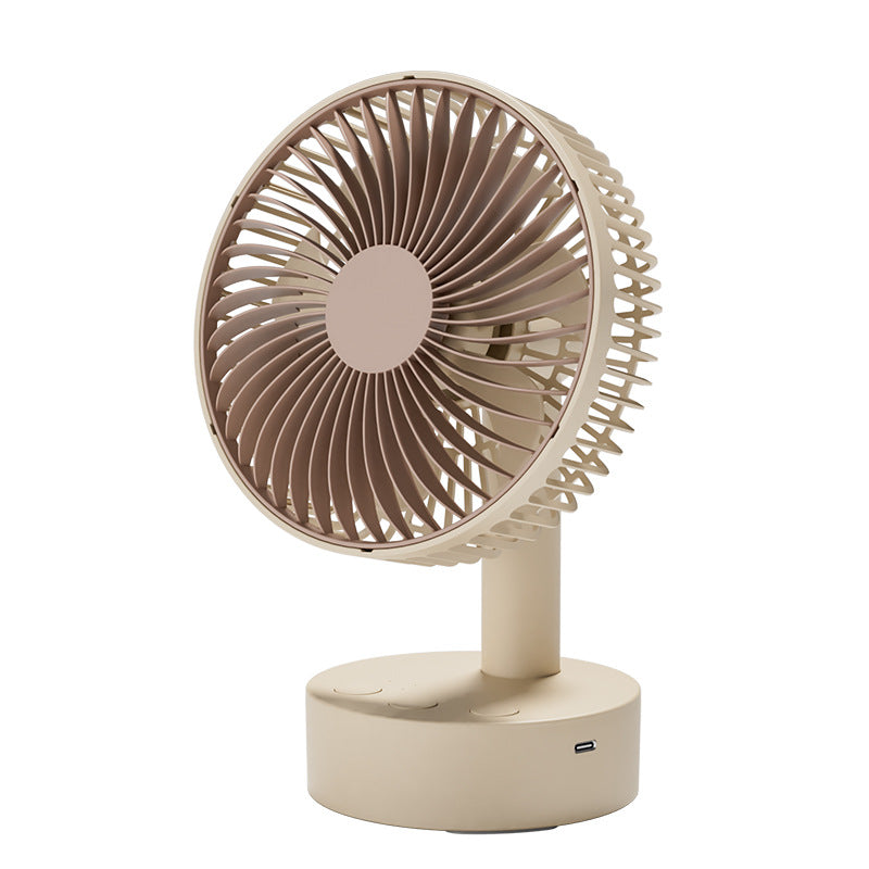 Kasidolf Small Fan Office Desktop Fan Usb6-Inch Shaking Head Rechargeable Desktop Bedside Fan Long Endurance