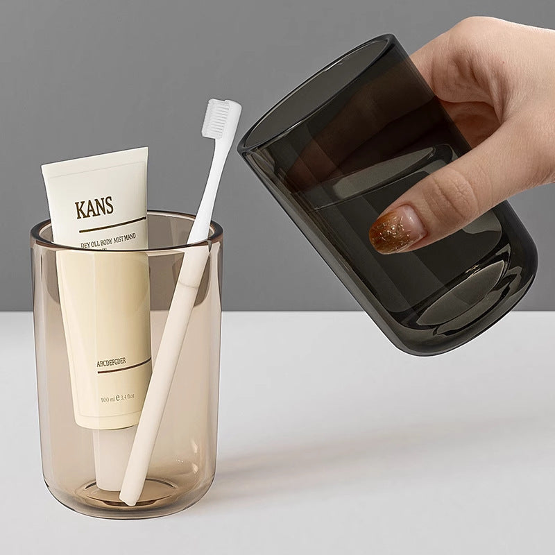 Japanese Transparent Mouthwash Cup for Household, Couples, Men & Women - Light Luxury High-Aesthetic Dental Rinse Toothbrush Cup